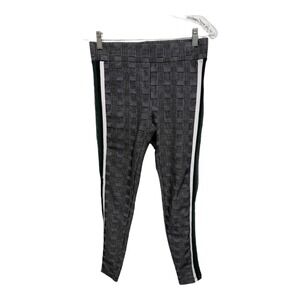 Stoosh Plaid Golf Style Jeggings Legging Black White Green Size Medium Sporty